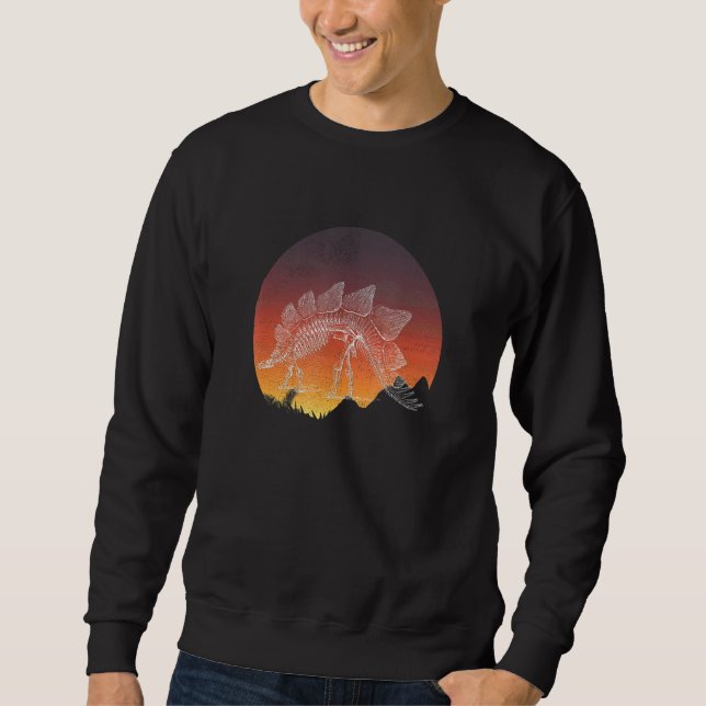 T-Rex Skeleton Dino Bones Paleontologist Fossil Di Sweatshirt (Front)
