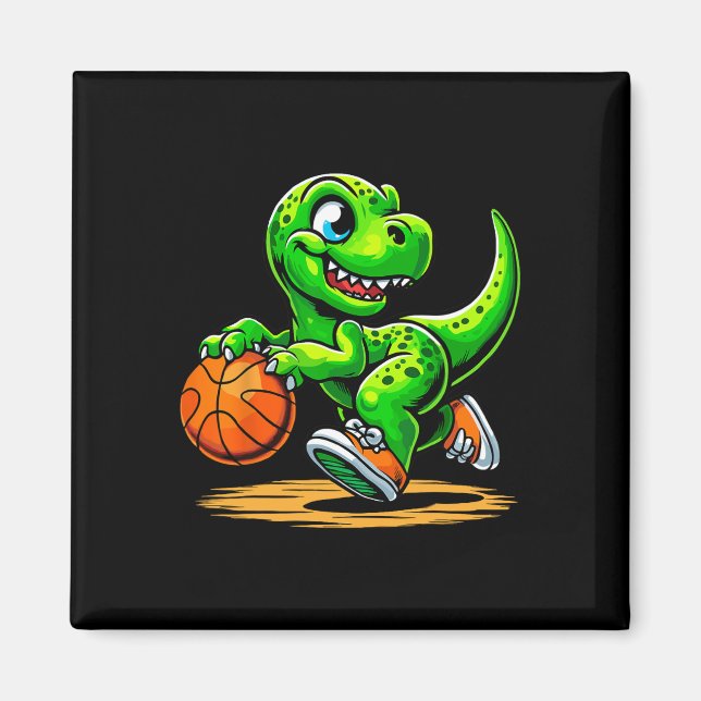 T-rex Sketll Player Dinosaur  Magnet (Front)