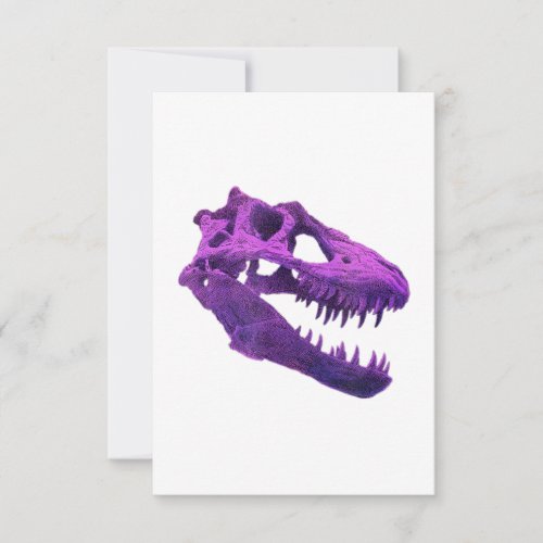 T_Rex Skull Dino Bones Fossil Dinosaur Tyrannosaur Thank You Card
