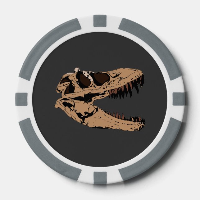 T-Rex Skull Poker Chips (Front)