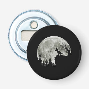 T Rex Standing On Mountain Moonlight Halloween Bottle Opener