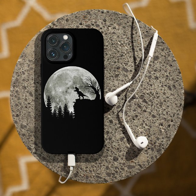  T Rex Standing On Mountain Moonlight Halloween Case-Mate iPhone Case (Creator Uploaded)