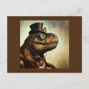 T Rex Steampunk Postcard