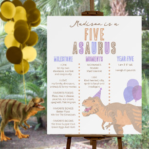 T-Rex Tan Any Age Milestone Year Board