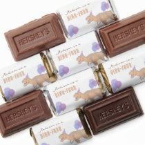 T-Rex Tan Prehistoric Cute Dinosaur Birthday Hershey's Miniatures