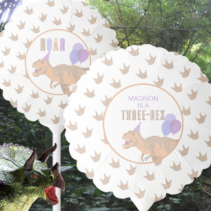 T-Rex Tan Roar Custom Dinosaur Birthday Party Balloon