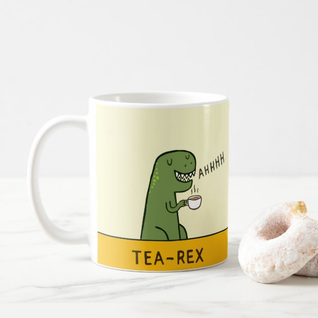 Dinosaurier T Rex Unapproachable Funny Keramik Tea Kaffeetasse Untersetzer Set 
