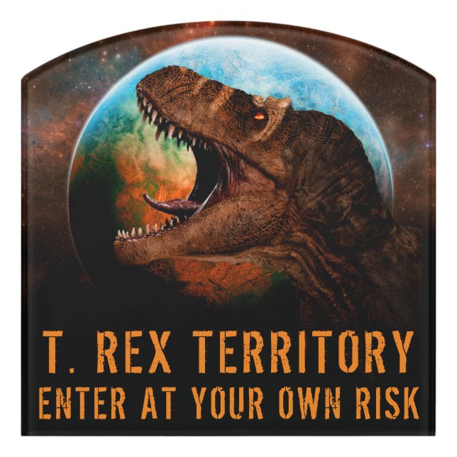 T. Rex Territory Door Sign (Contour Front)