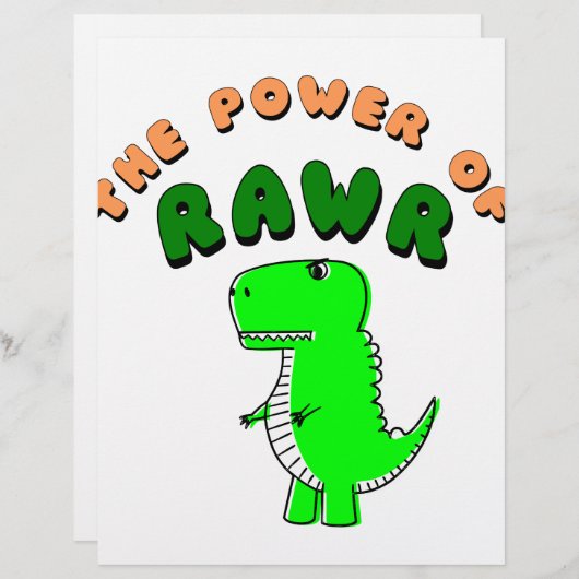 T-Rex The Power Of RAWR (Front/Back)