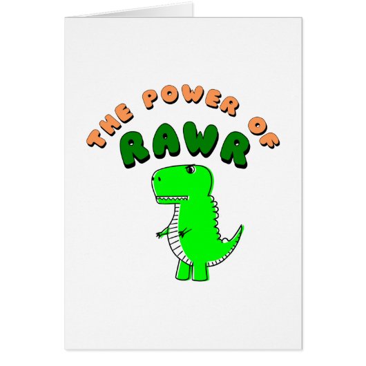 T-Rex The Power Of RAWR Cards (Front)