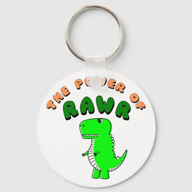 T-Rex The Power Of RAWR Keychain (Front)