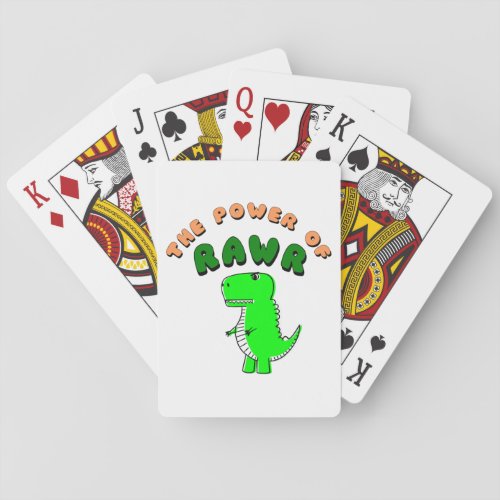 T_Rex The Power Of RAWR Poker Cards