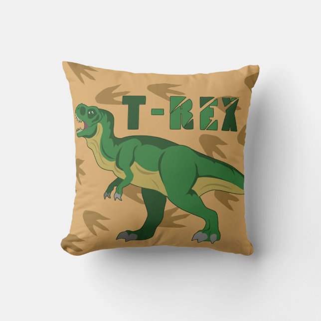 T-Rex Throw Pillow (Front)