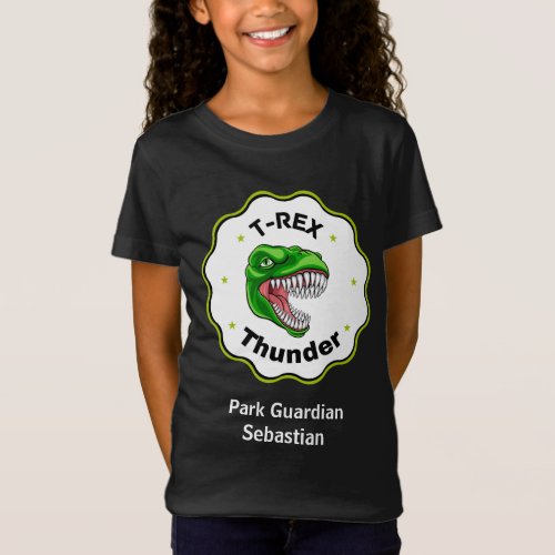 T_Rex Thunder Dinosaurs Roaring Adventure on Kids T_Shirt