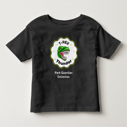 T_Rex Thunder Dinosaurs Roaring Adventure on Kids Toddler T_shirt
