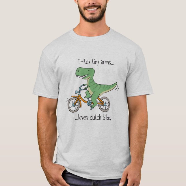 T-Rex tiny arms loves dutch bikes T-Shirt (Front)