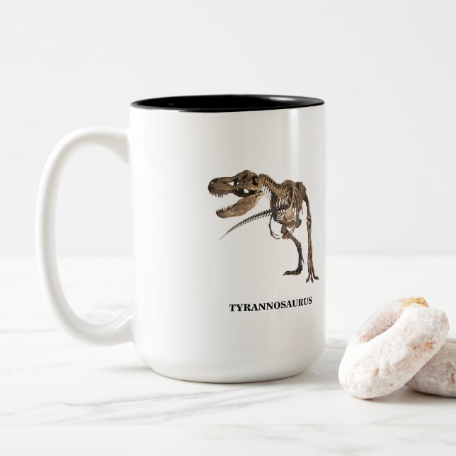 T Rex Two-Tone Coffee Mug (With Donut)