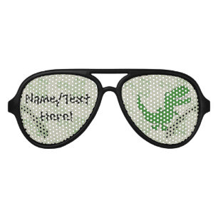 T-Rex Tyrannosaurus Rex Dinosaur Cartoon Kids Boys Aviator Sunglasses