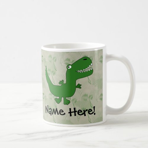 T_Rex Tyrannosaurus Rex Dinosaur Cartoon Kids Boys Coffee Mug