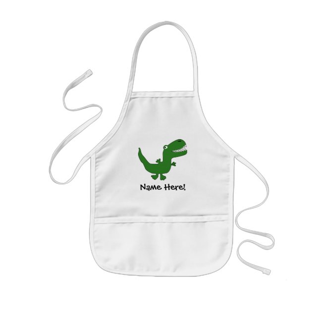T-Rex Tyrannosaurus Rex Dinosaur Cartoon Kids Boys Kids' Apron (Front)