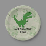T-Rex Tyrannosaurus Rex Dinosaur Cartoon Kids Boys Paper Plates
