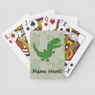 T-Rex Tyrannosaurus Rex Dinosaur Cartoon Kids Boys Poker Cards