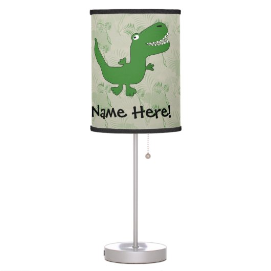 T-Rex Tyrannosaurus Rex Dinosaur Cartoon Kids Boys Table Lamp (Left)