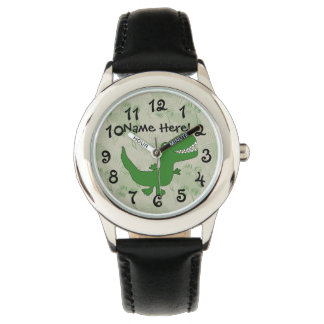 T-Rex Tyrannosaurus Rex Dinosaur Cartoon Kids Boys Watch