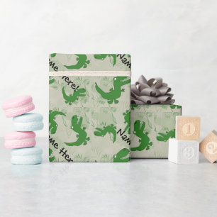 T-Rex Tyrannosaurus Rex Dinosaur Cartoon Kids Boys Wrapping Paper