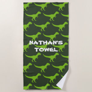 T-rex tyrannosaurus rex dinosaur custom kid's beach towel