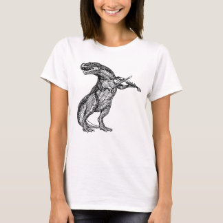 T Rex Tyrannosaurus Rex Playing Violin T-Shirt
