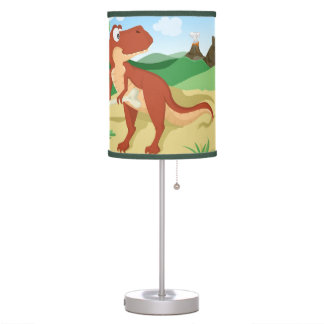 T-Rex Tyrannosaurus & Triceratops Dinosaur Table Lamp
