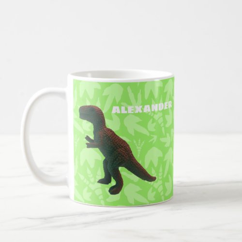 T_Rex Tyranosaurus Rex Toy Dinosaur Bright Green Coffee Mug