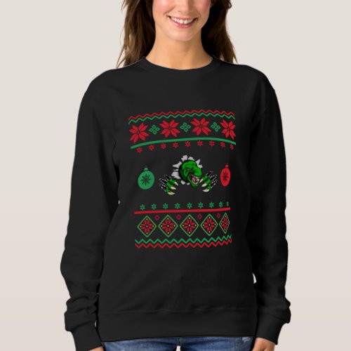 t_rex ugly christmas sweater