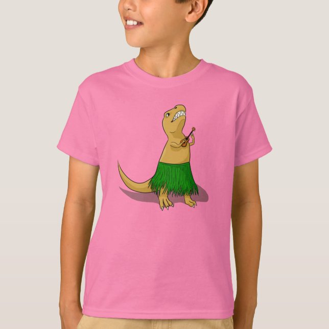 T-Rex Ukulele T-Shirt (Front)