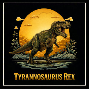 T-Rex Under the Prehistoric Moon T-Shirt