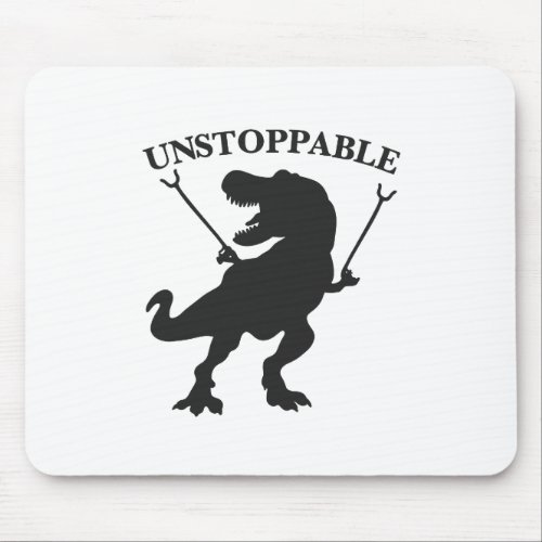T_rex unstoppable _ Choose background color Mouse Pad