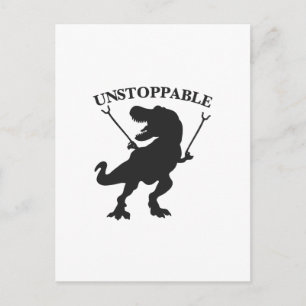 T-rex unstoppable - Choose background color Postcard