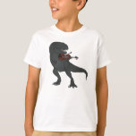 T-rex Violin Kids Shirt at Zazzle