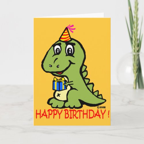 T_rex wish you a happy birthday card