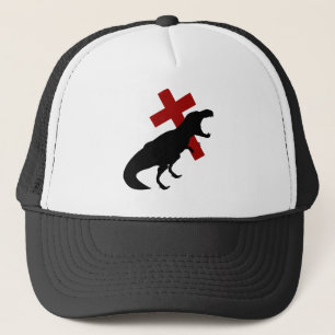 T-Rex With Cross Trucker Hat