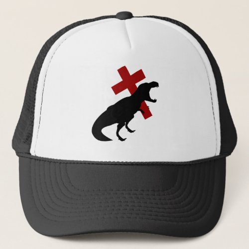 T_Rex With Cross Trucker Hat