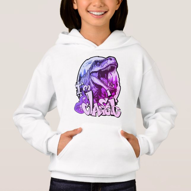 T-Rex with "I'm Classic" Script Hoodie (Front)