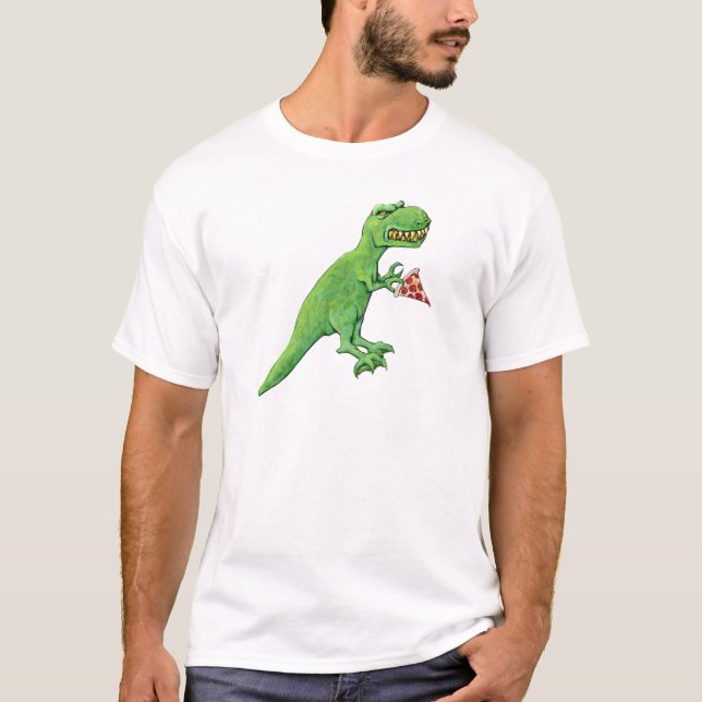 T-Rex with Pizza T-Shirt (Front)