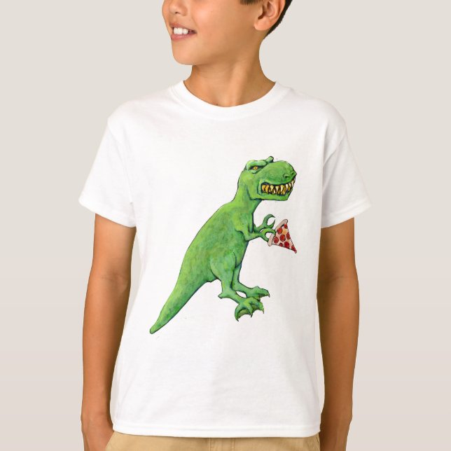 T-Rex with Pizza T-Shirt (Front)
