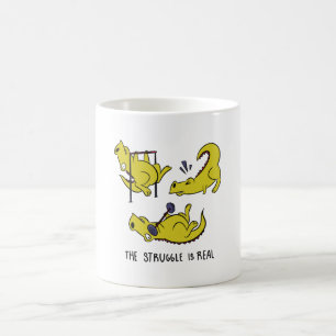 T-Rex Workout Struggle Coffee Mug