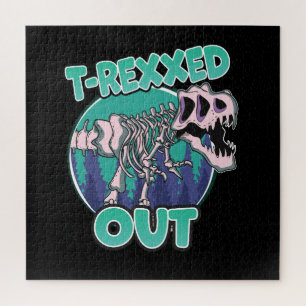 T-Rexxed Out Dinosaur Jigsaw Puzzle