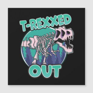 T-Rexxed Out Dinosaur Magnetic Invitation