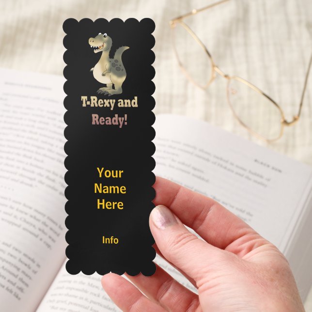 T-Rexy and Ready Dino Cartoon Bookmarks (Hand)