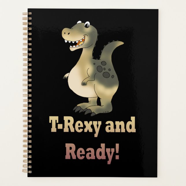 T-Rexy and Ready Dino Cartoon Planner (Front)